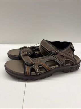 NEW Fitory Men’s Brown Adjustable Sport Sandals Size 8